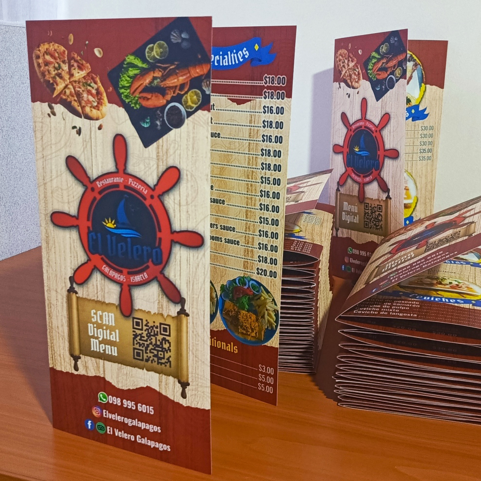 Menus para restaurante